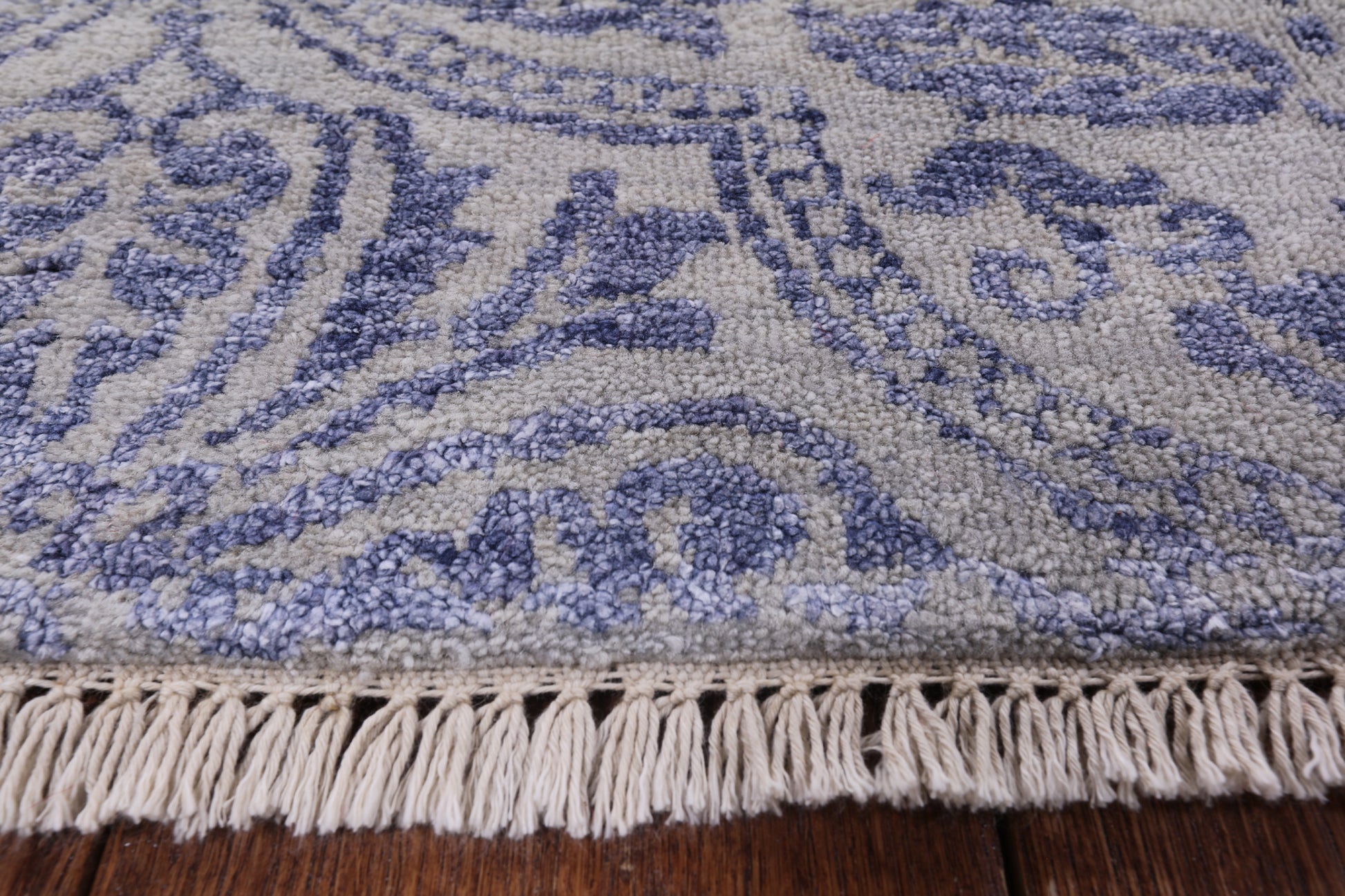 Modern Hand Knotted Wool & Silk Area Rug - 8' 1" X 10' 3" - Golden Nile