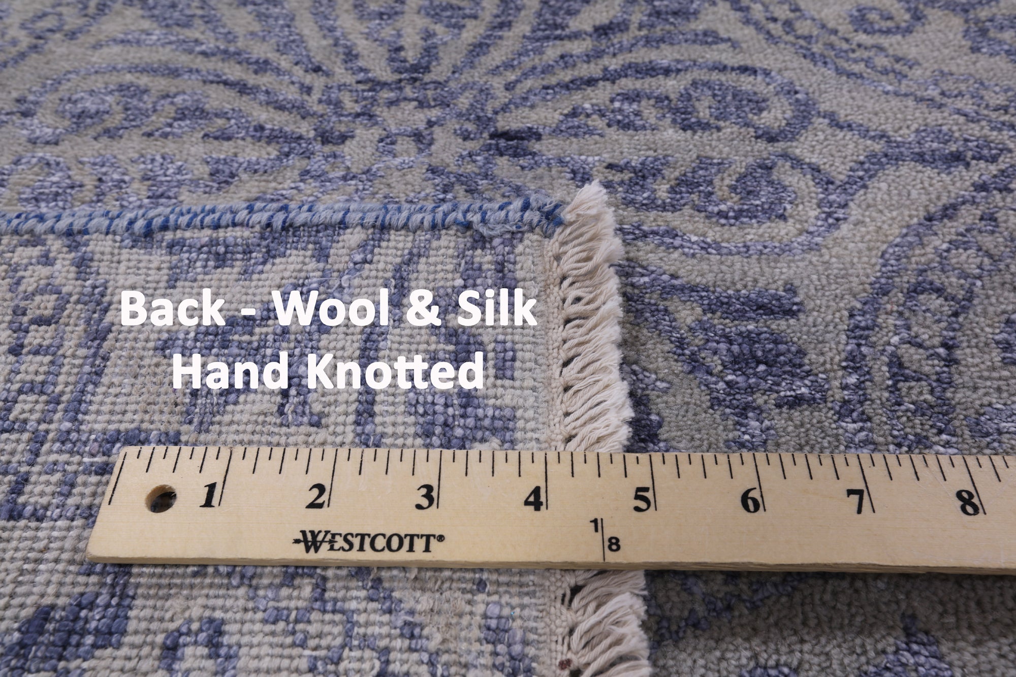 Modern Hand Knotted Wool & Silk Area Rug - 8' 1" X 10' 3" - Golden Nile