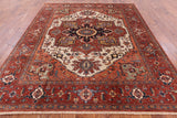 Hand Knotted Heriz Oriental Rug 8 X 10 - Golden Nile