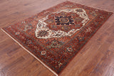 Fine Serapi Handmade Area Rug - 5' 9" X 8' 9" - Golden Nile