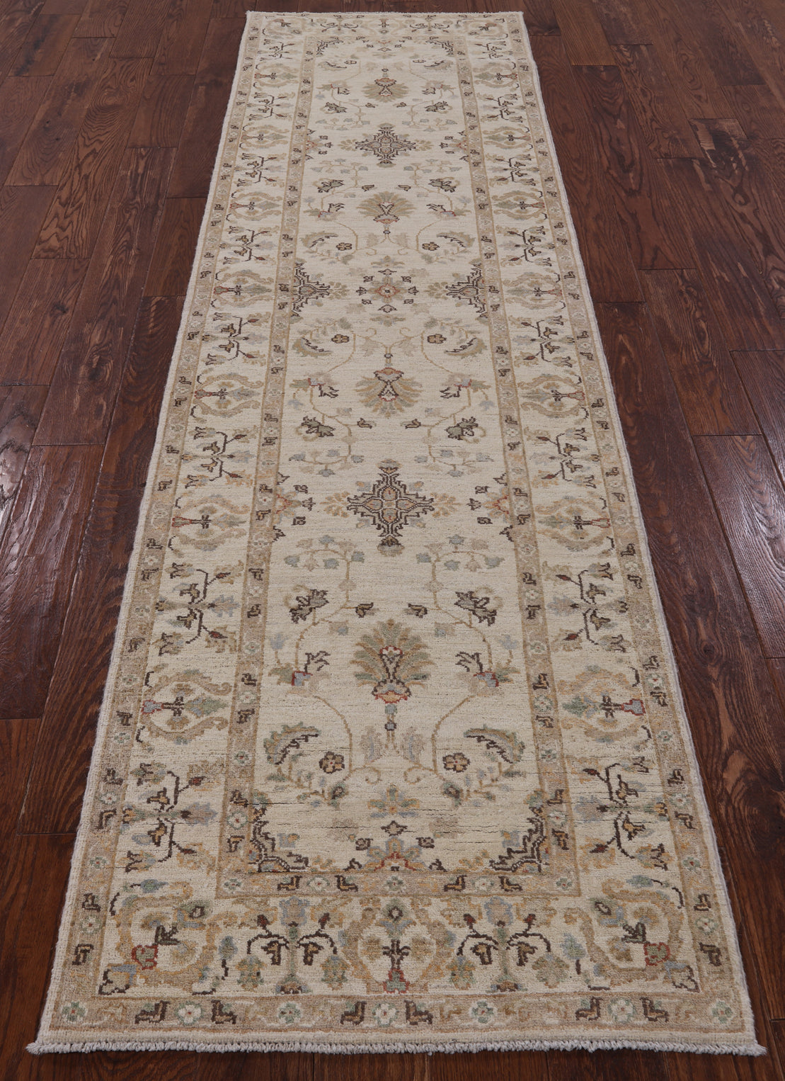 Ivory Peshawar Runner Rug - 2' 8" X 9' 8" - Golden Nile