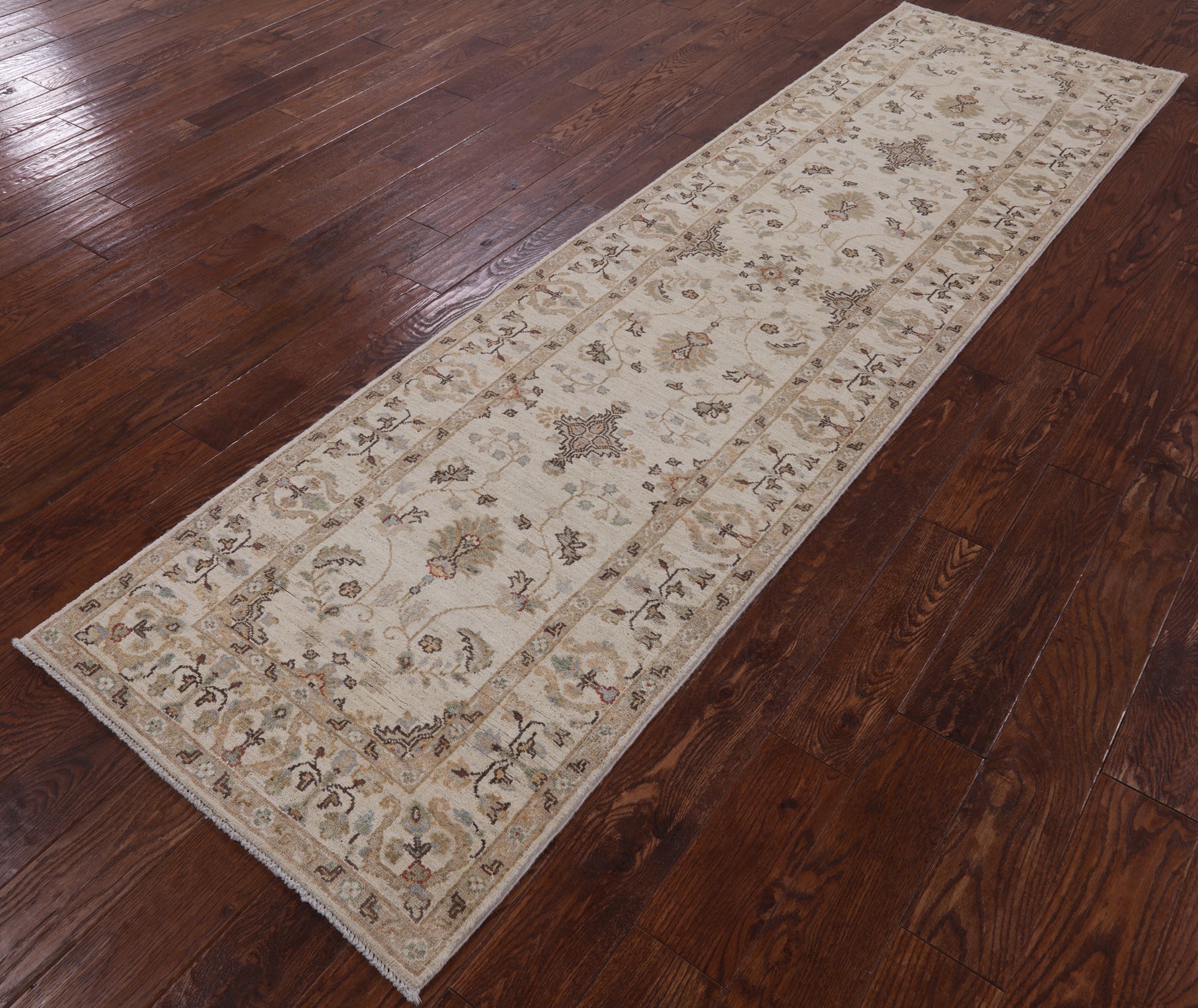 Ivory Peshawar Runner Rug - 2' 8" X 9' 8" - Golden Nile