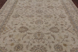 Ivory Peshawar Hand Knotted Rug - 8' 1" X 9' 10" - Golden Nile