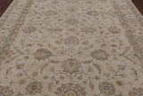 Ivory Peshawar Hand Knotted Rug - 8' 1" X 9' 10" - Golden Nile