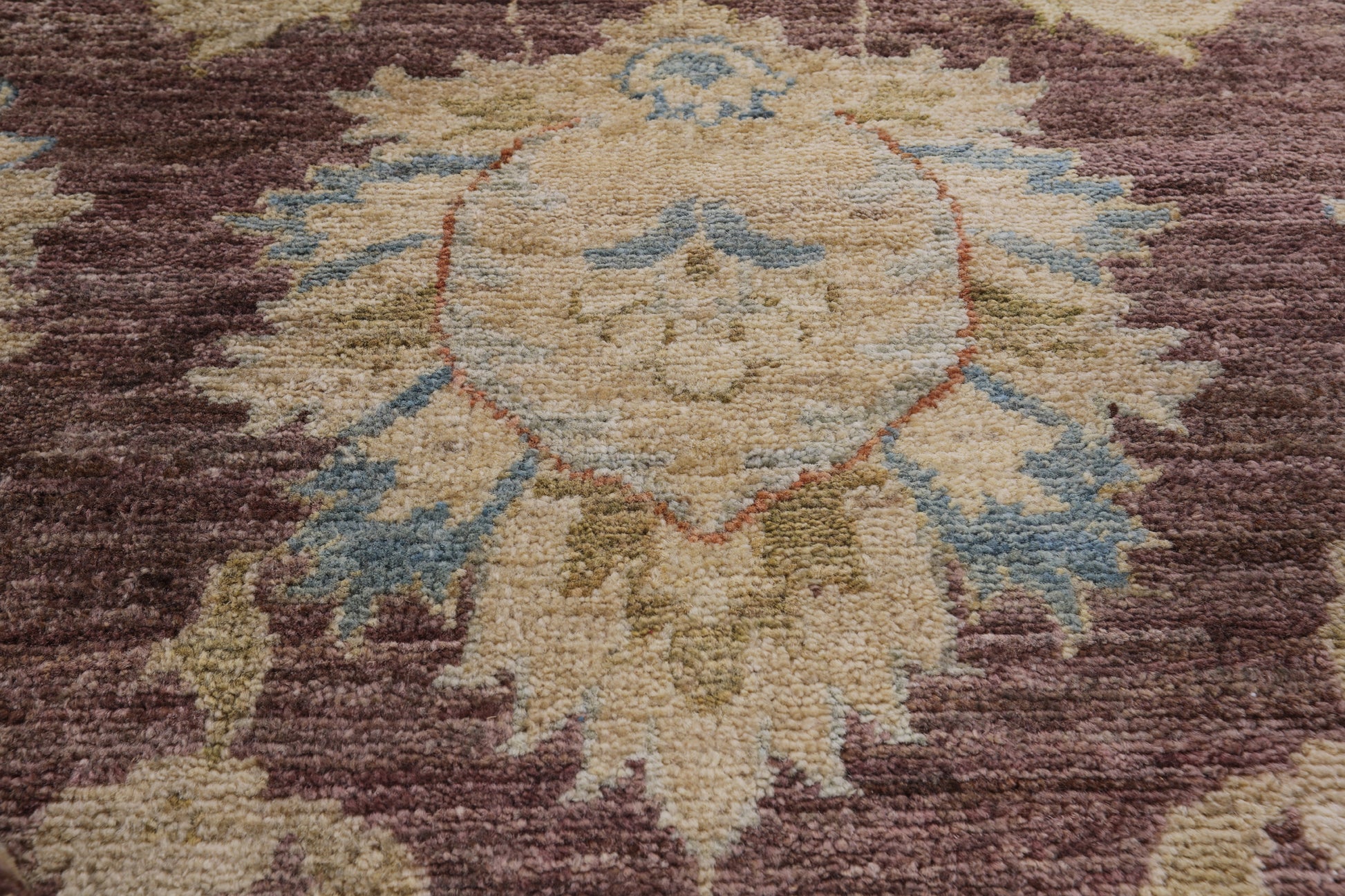 Turkish Oushak Hand Knotted Area Rug - 9' 1" X 12' 3" - Golden Nile