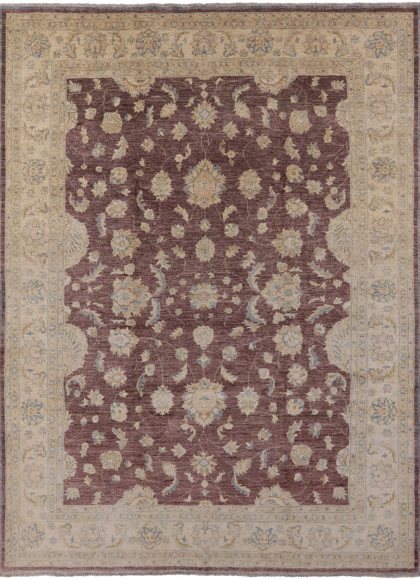 Turkish Oushak Hand Knotted Area Rug - 9' 1" X 12' 3" - Golden Nile