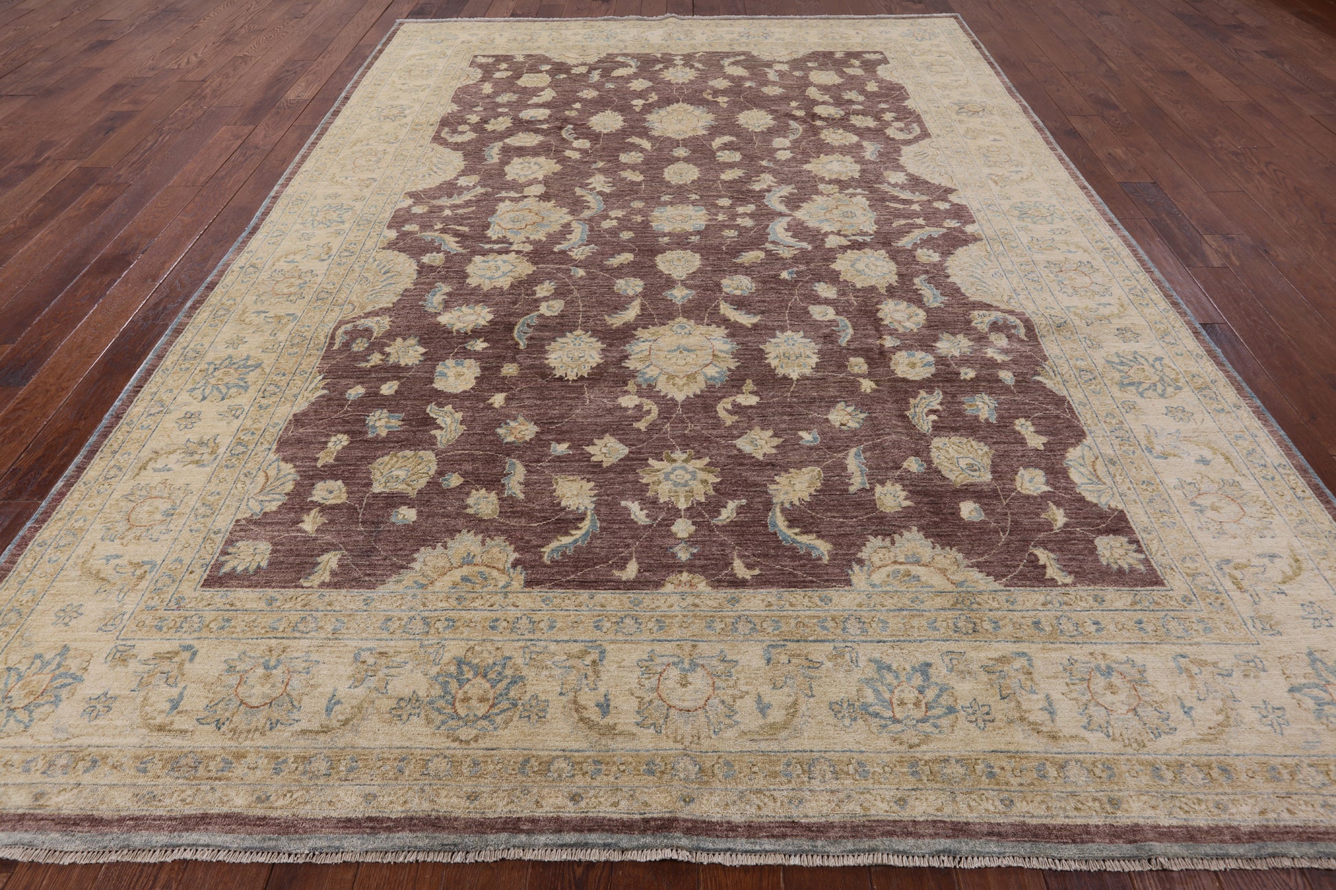 Turkish Oushak Hand Knotted Area Rug - 9' 1" X 12' 3" - Golden Nile