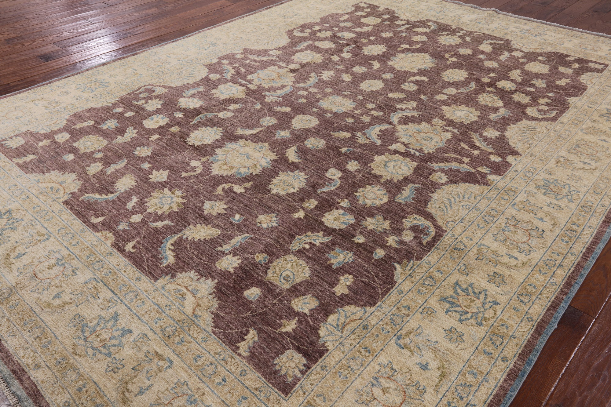 Turkish Oushak Hand Knotted Area Rug - 9' 1" X 12' 3" - Golden Nile