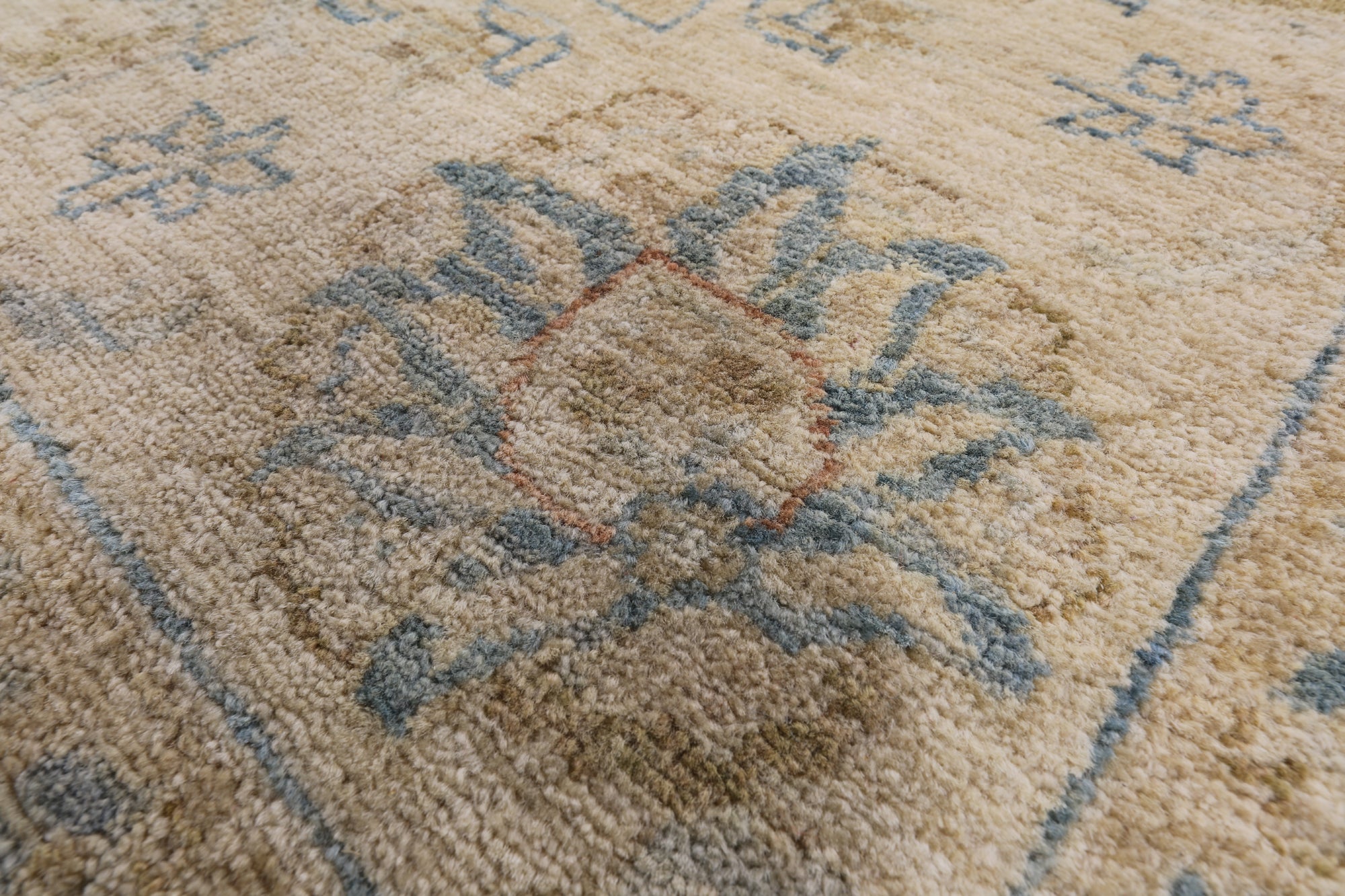 Turkish Oushak Hand Knotted Area Rug - 9' 1" X 12' 3" - Golden Nile