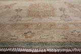 Chobi Peshawar Handmade Wool Area Rug - 8' 10" X 11' 2" - Golden Nile