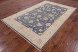 Oushak Hand Knotted Wool Area Rug - 6' 2" X 9' 2" - Golden Nile