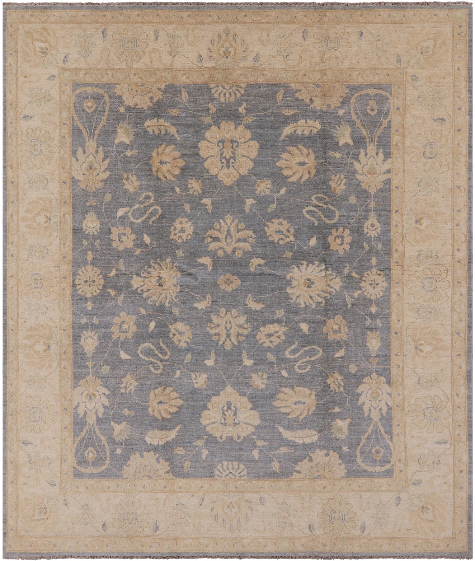 Turkish Oushak Handmade Area Rug - 8' 1" X 9' 4" - Golden Nile