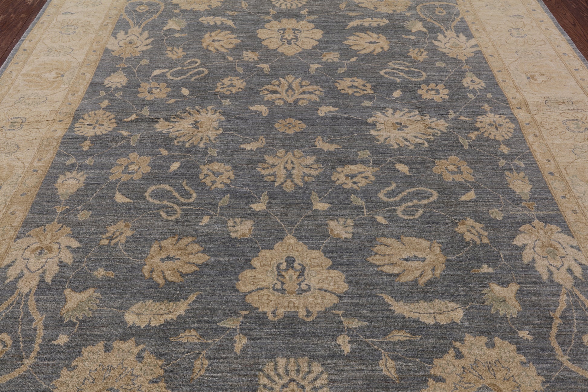 Turkish Oushak Handmade Area Rug - 8' 1" X 9' 4" - Golden Nile