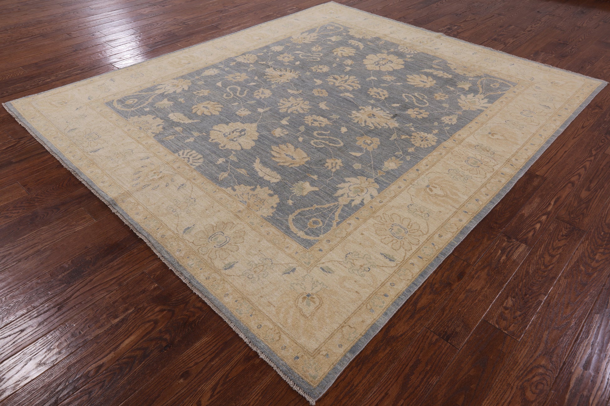 Turkish Oushak Handmade Area Rug - 8' 1" X 9' 4" - Golden Nile