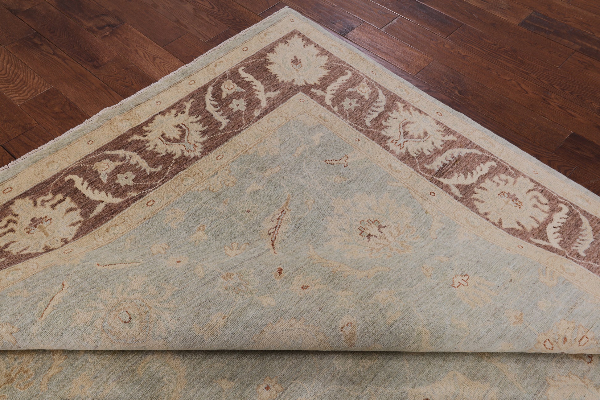 Turkish Oushak Hand Knotted Area Rug - 8' 5" X 9' 10" - Golden Nile