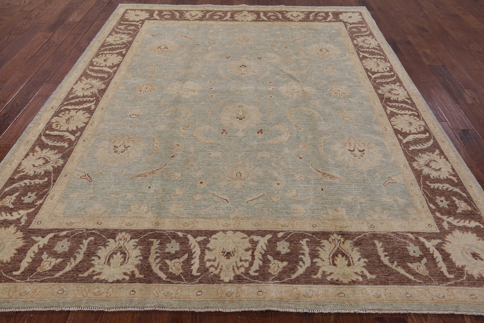Turkish Oushak Hand Knotted Area Rug - 8' 5" X 9' 10" - Golden Nile
