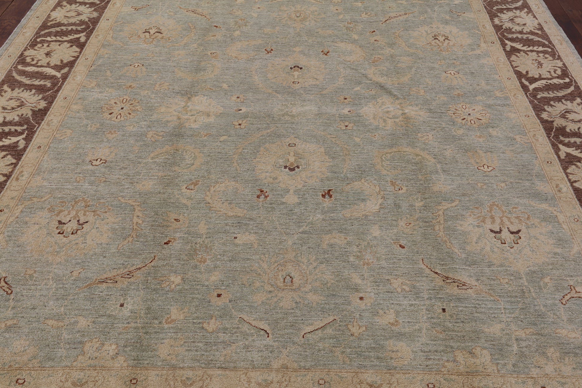 Turkish Oushak Hand Knotted Area Rug - 8' 5" X 9' 10" - Golden Nile