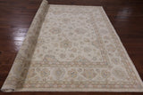 Ivory Peshawar Hand Knotted Area Rug - 8' 2" X 10' 0" - Golden Nile