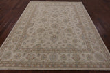 Ivory Peshawar Hand Knotted Area Rug - 8' 2" X 10' 0" - Golden Nile