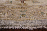 8' Round Peshawar Oriental Hand Knotted Area Rug - Golden Nile