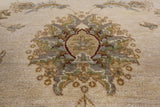 Ivory Peshawar Handmade Area Rug - 7' 8" X 9' 9" - Golden Nile