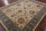 Ivory Peshawar Handmade Area Rug - 7' 8" X 9' 9" - Golden Nile