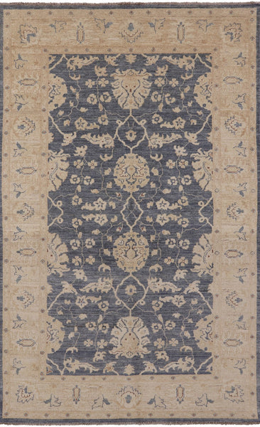 Peshawar Handmade Wool Rug - 5' 1" X 8' 1" - Golden Nile