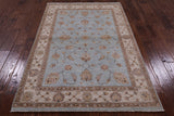 Peshawar Handmade Wool Area Rug - 4' 1" X 6' 3" - Golden Nile