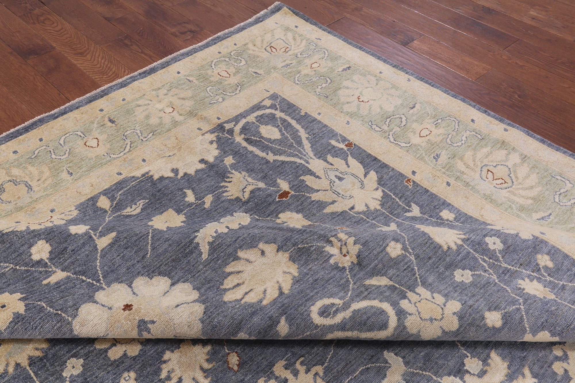 Turkish Oushak Wool Hand Knotted Area Rug - 9' 0" X 11' 10" - Golden Nile