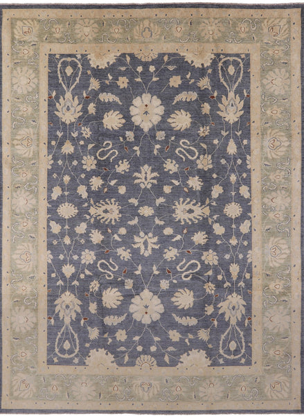 Turkish Oushak Wool Hand Knotted Area Rug - 9' 0" X 11' 10" - Golden Nile