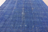 10 x 13 Blue Overdyed Oriental Rug - Golden Nile