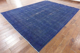 10 x 13 Blue Overdyed Oriental Rug - Golden Nile