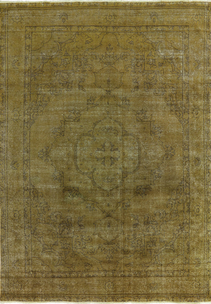 8 x 11 Persian Tabriz Overdyed Rug - Golden Nile