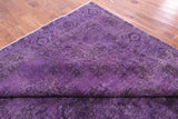 Purple Persian Overdyed Handmade Wool Rug - 9' 7" X 12' 9" - Golden Nile