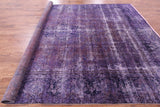 Purple Persian Overdyed Handmade Wool Area Rug - 9' 7" X 13' 0" - Golden Nile