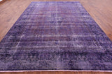 Purple Persian Overdyed Handmade Wool Area Rug - 9' 7" X 13' 0" - Golden Nile