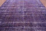 Purple Persian Overdyed Handmade Wool Area Rug - 9' 7" X 13' 0" - Golden Nile