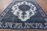 10 x 12 Blue Persian Tabriz Overdyed Rug - Golden Nile