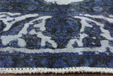 10 x 12 Blue Persian Tabriz Overdyed Rug - Golden Nile