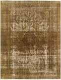 Persian Tabriz Overdyed Handmade Wool Rug - 9' 8" X 12' 4" - Golden Nile