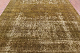 Persian Tabriz Overdyed Handmade Wool Rug - 9' 8" X 12' 4" - Golden Nile