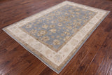 Turkish Oushak Hand Knotted Wool Rug - 6' 0" X 9' 2" - Golden Nile