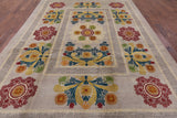 Wool & Silk Modern Art Deco Area Rug 9 x 12 - Golden Nile