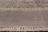 Wool & Silk Modern Art Deco Area Rug 9 x 12 - Golden Nile