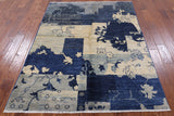 William Morris Hand Knotted Wool Rug - 5' 1" X 6' 7" - Golden Nile