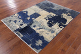 William Morris Hand Knotted Wool Rug - 5' 1" X 6' 7" - Golden Nile