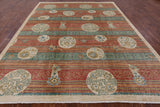 William Morris Hand Knotted Wool Rug - 9' 0" X 11' 9" - Golden Nile