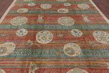 William Morris Hand Knotted Wool Rug - 9' 0" X 11' 9" - Golden Nile