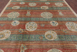 William Morris Hand Knotted Wool Rug - 9' 0" X 11' 9" - Golden Nile