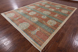 William Morris Hand Knotted Wool Rug - 9' 0" X 11' 9" - Golden Nile